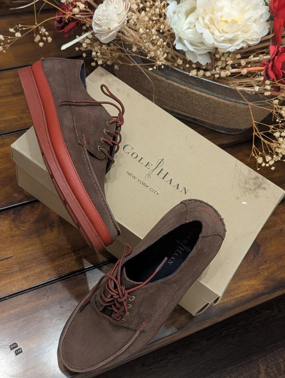 Cole Haan Mason 4-Eye Suede Oxfords Men's 9.5 M w/ Box